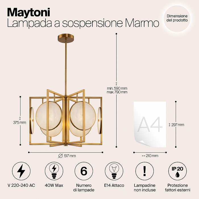 Светильник Maytoni MOD099PL-06G
