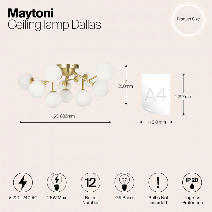 Светильник Maytoni MOD545CL-12BS