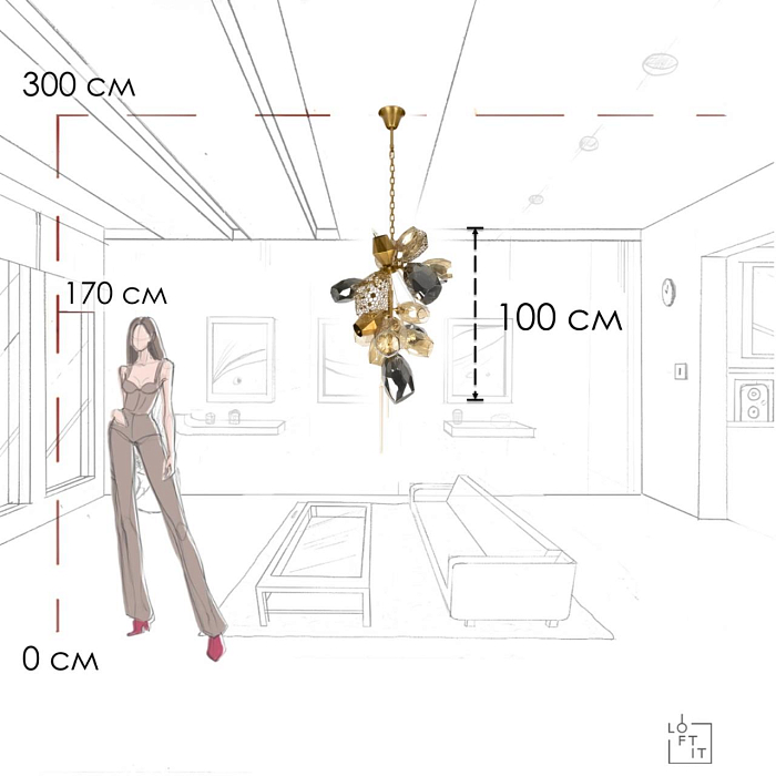 Люстра LOFT IT 10401/600M